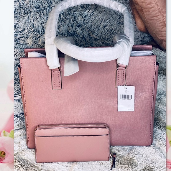 kate spade Handbags - KATE SPADE LARGE DUSTY PEONY NAOMI SATCHEL SET NWT